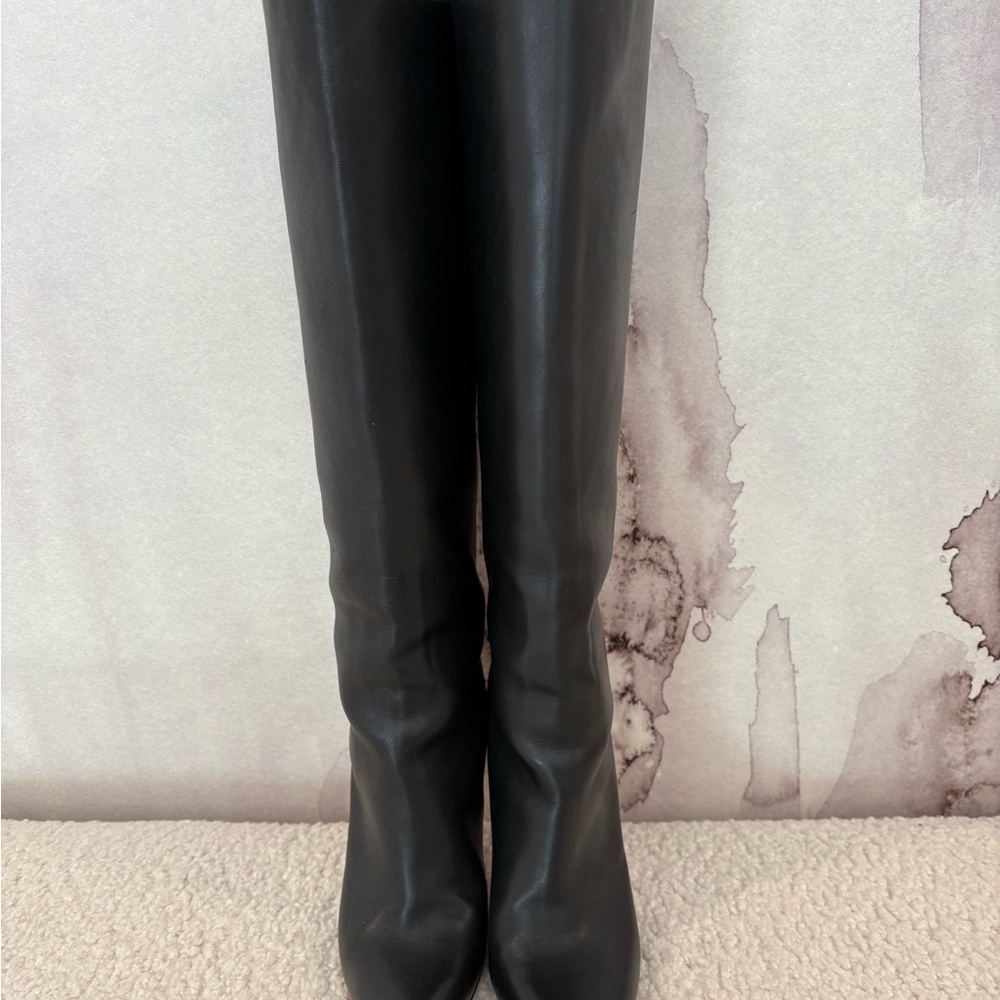 Christian Louboutin Black Heeled Boots, knee high 37.5